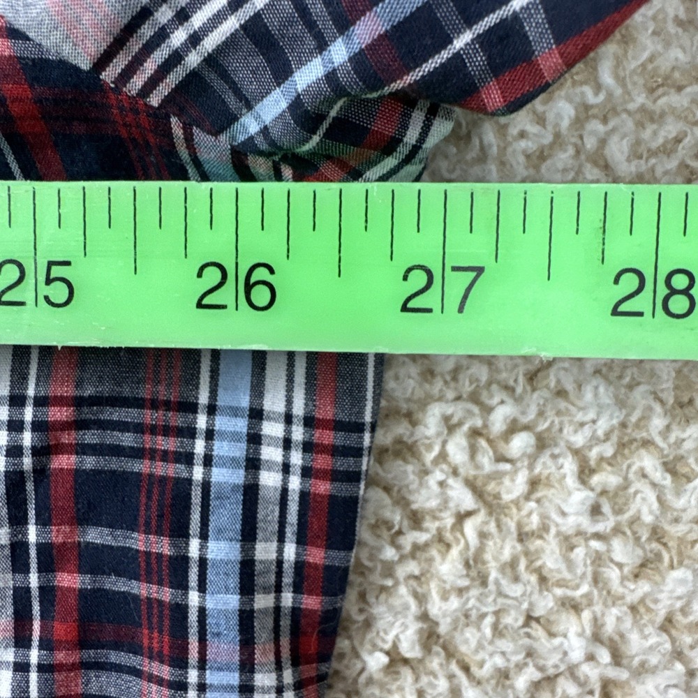 Roper Shirt Mens 2XL Red White Blue Plaid L/S Pearl Snap Western Cowboy - Picture 10 of 13